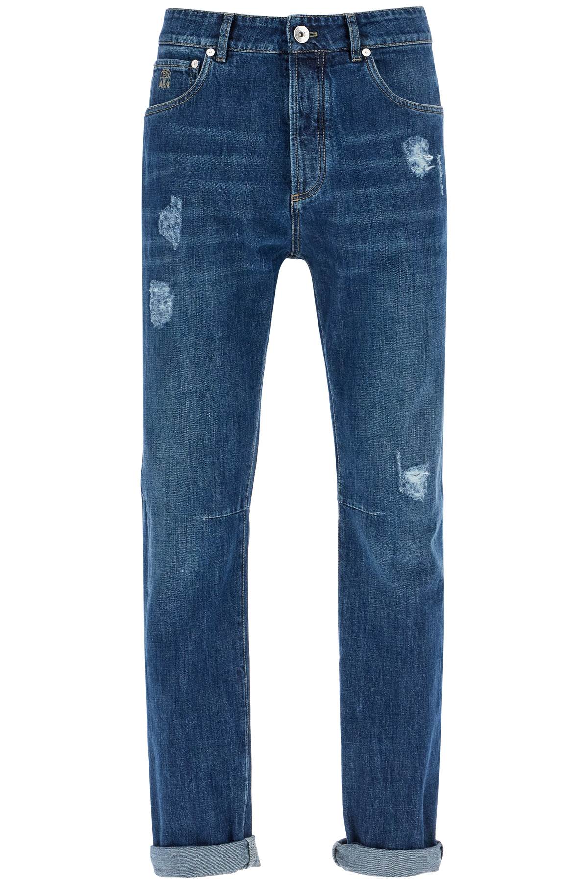 Brunello Cucinelli 'Distressed Denim Leisure Fit Jeans For