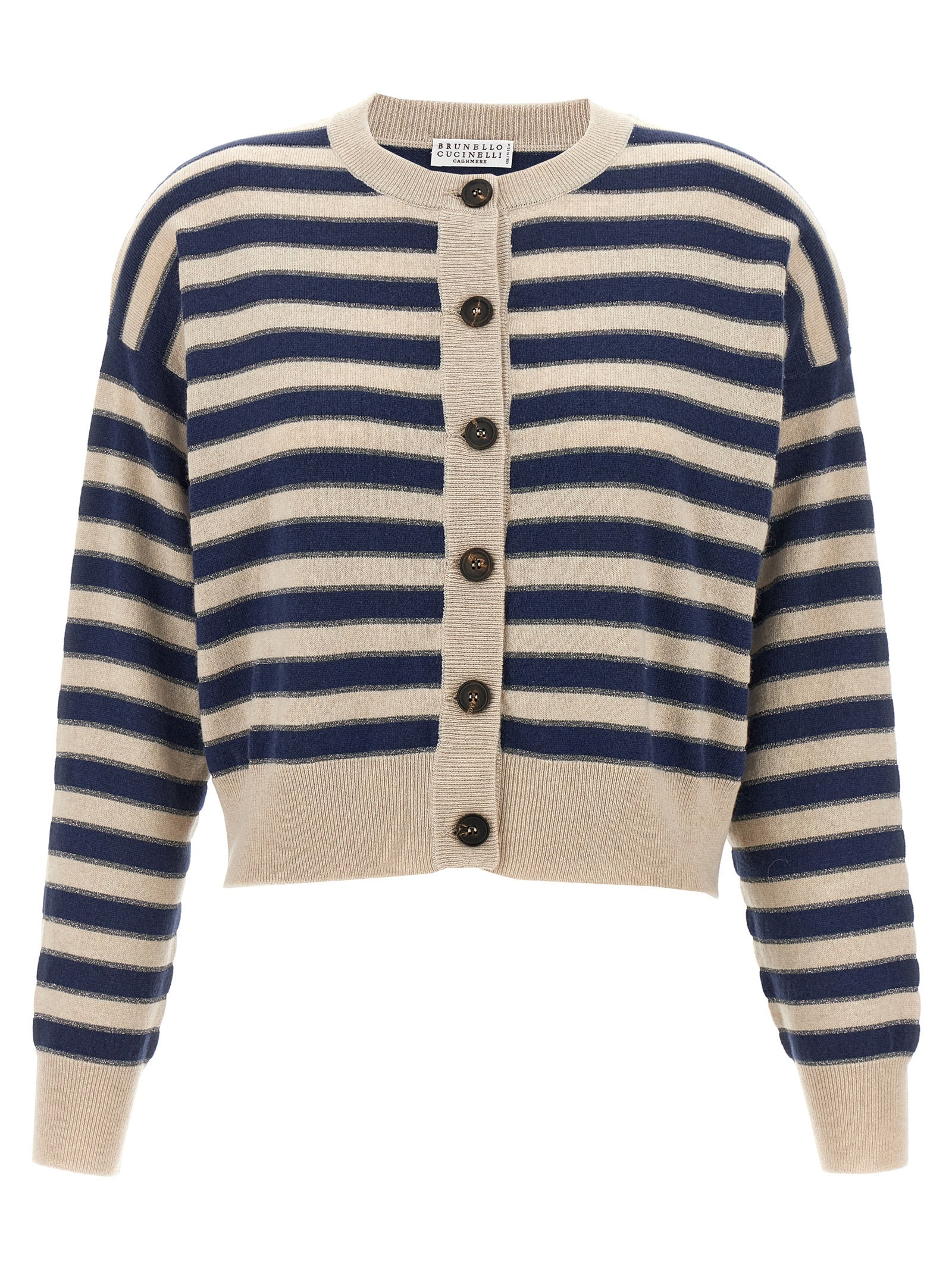 Brunello Cucinelli 'Sparkling Stripes' Cardigan
