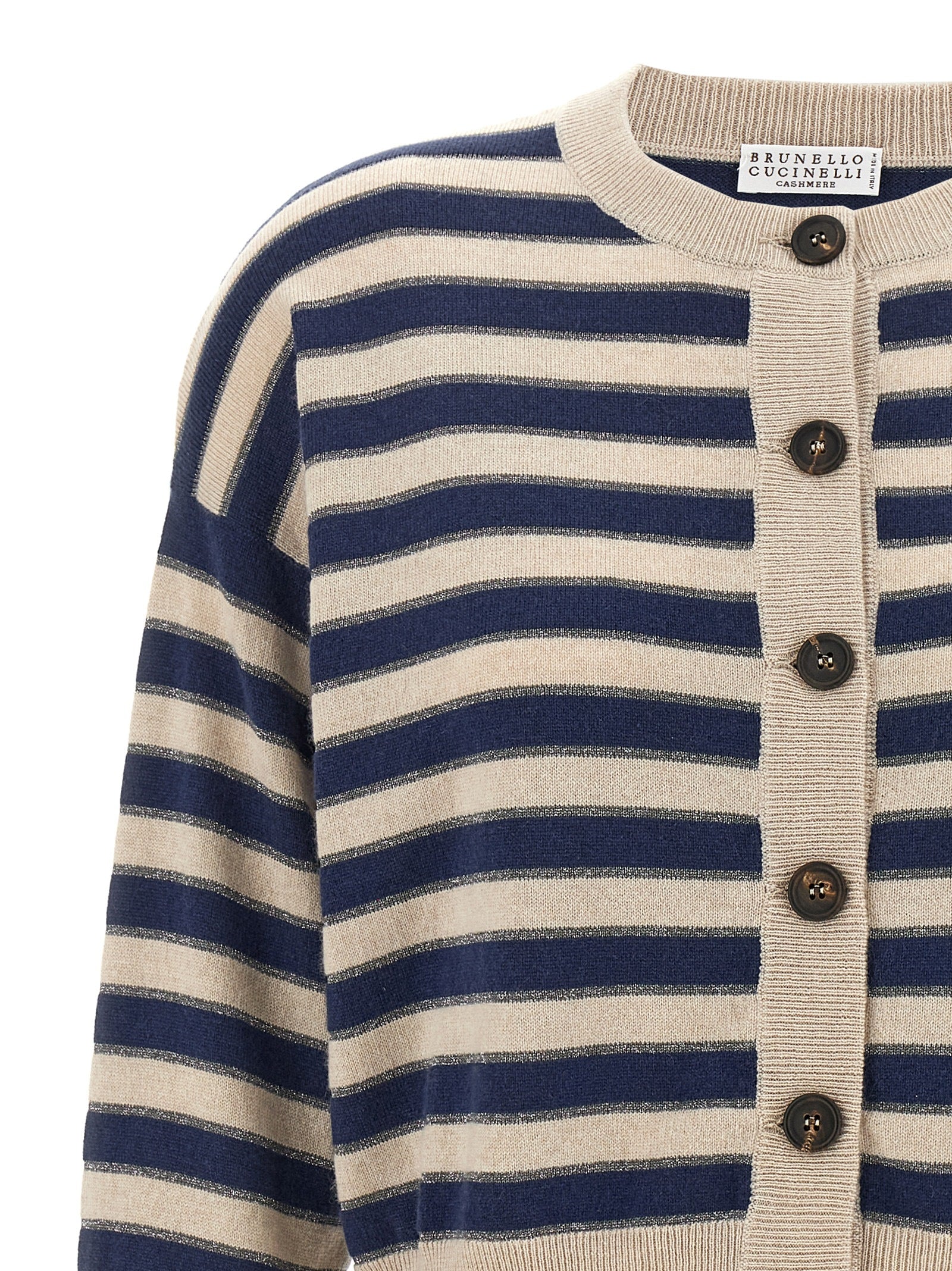 Brunello Cucinelli 'Sparkling Stripes' Cardigan