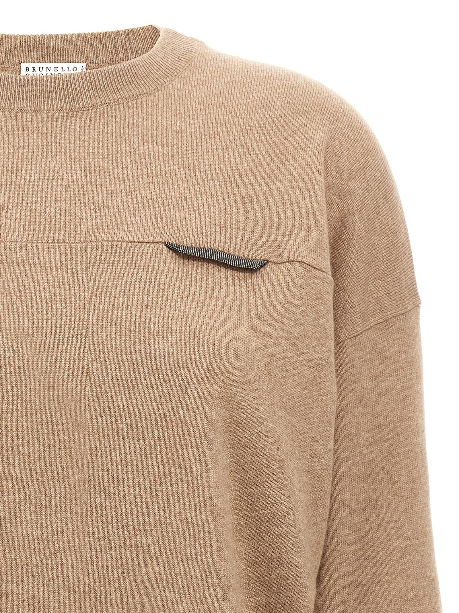 Brunello Cucinelli Monile Crop Sweater