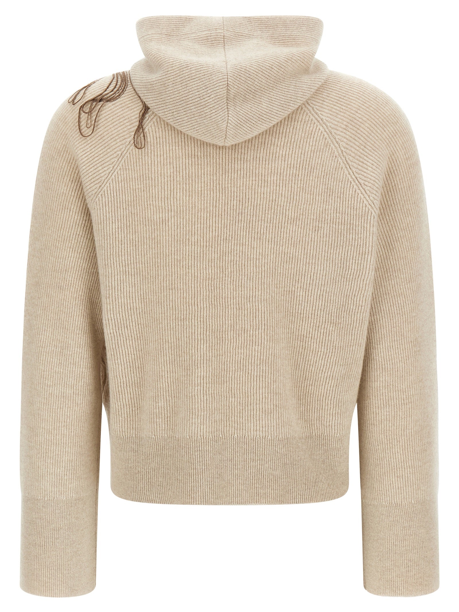 Brunello Cucinelli 'Shiny Flower Embroidery' Sweater