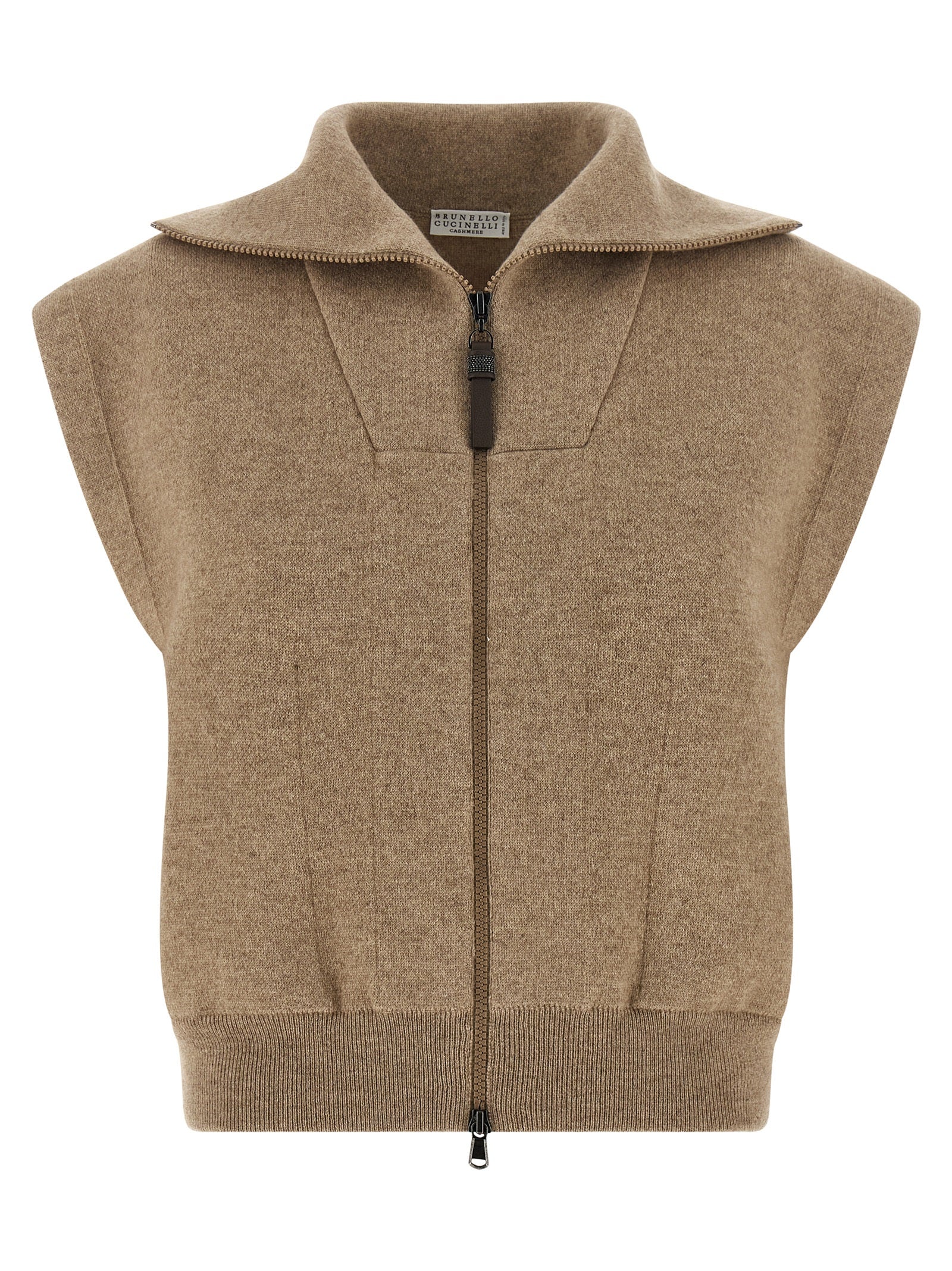 Brunello Cucinelli 'Shiny Zipper Pull' Vest