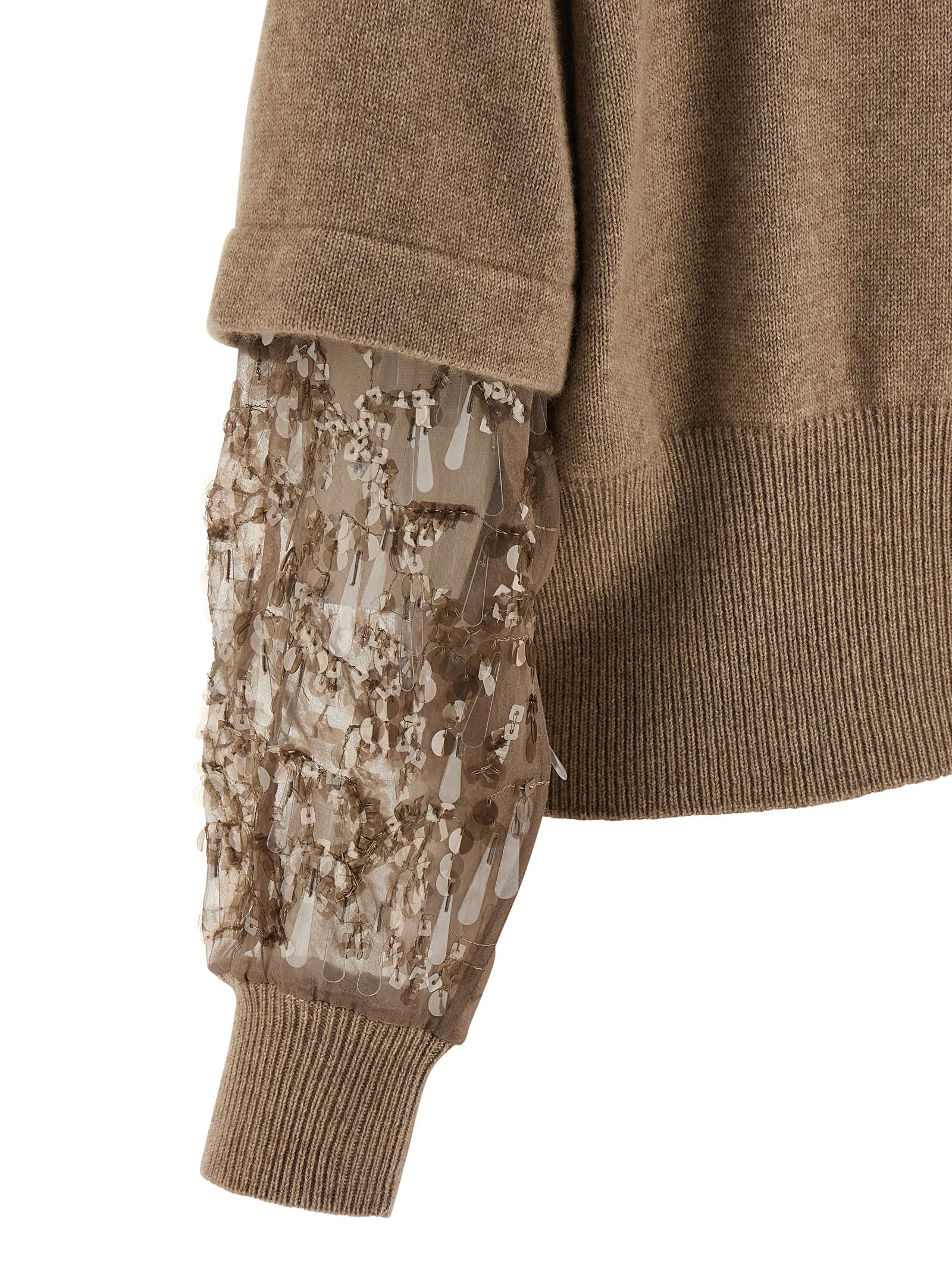 Brunello Cucinelli Sequin Sleeve Cardigan