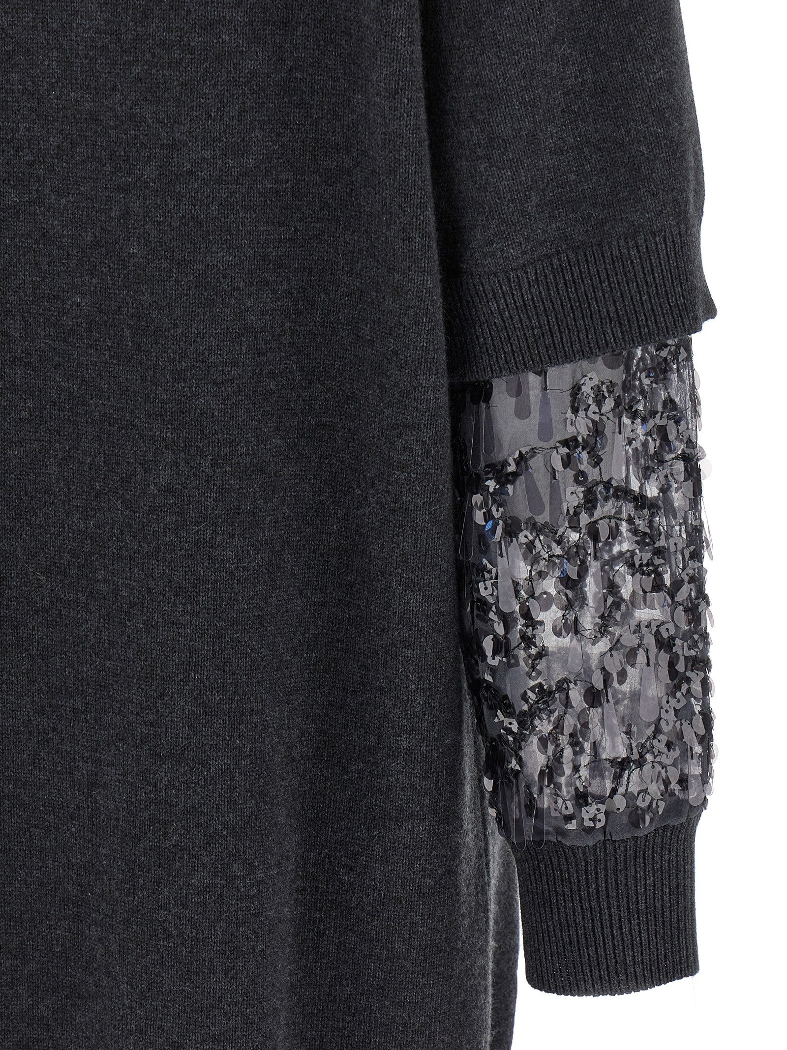 Brunello Cucinelli Sequin Sleeve Dress