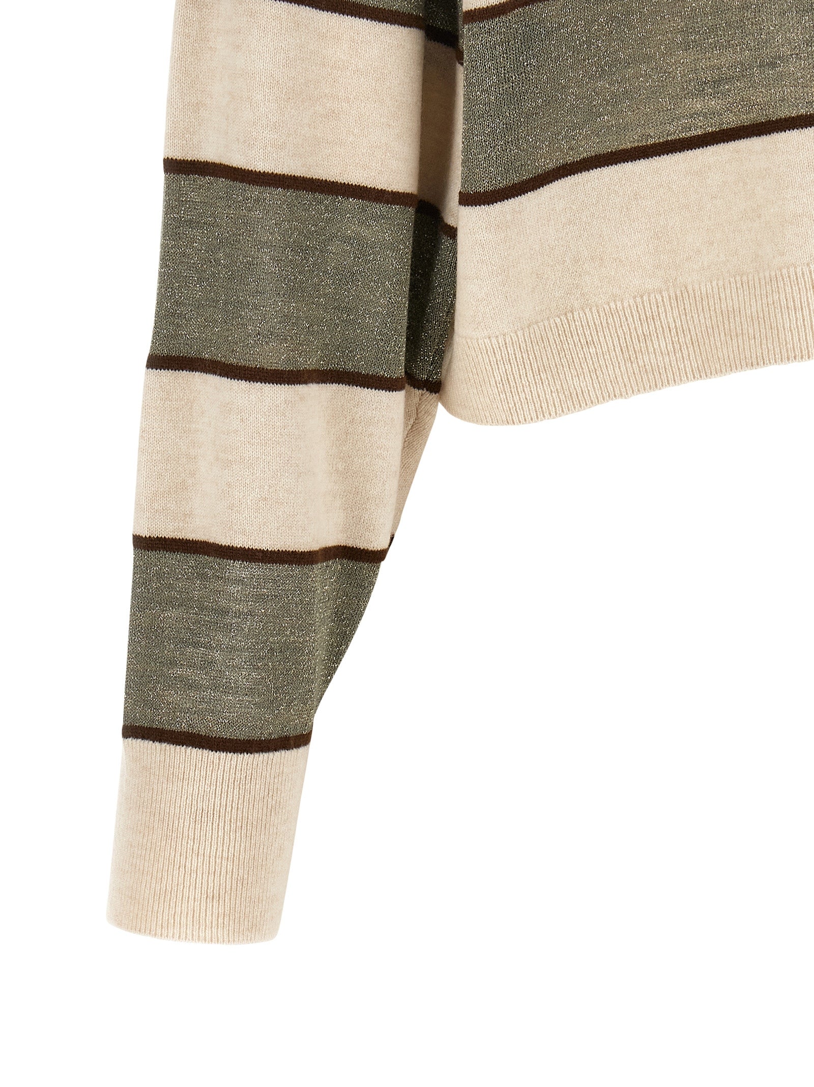 Brunello Cucinelli 'Sparkling Stripes' Polo Shirt