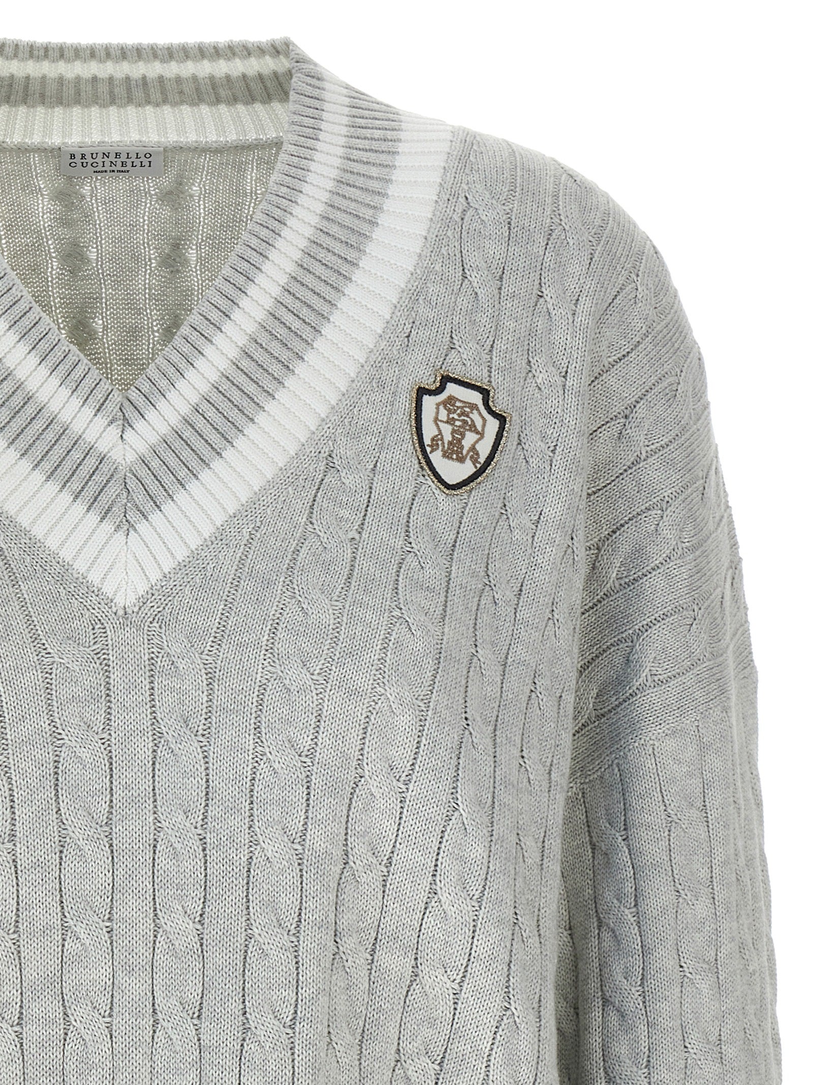 Brunello Cucinelli Cotton Cable Knit Sweater