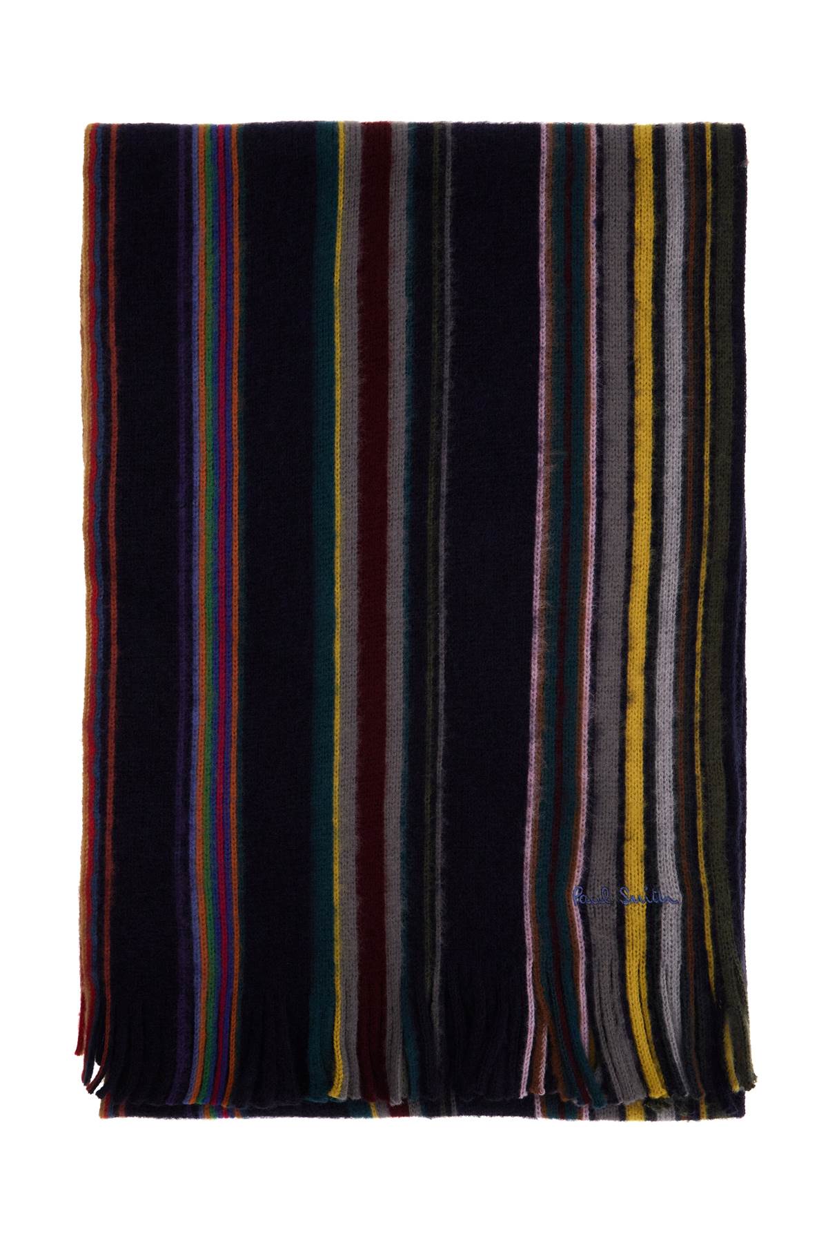 Paul Smith Multicolored Striped Wool Scarf