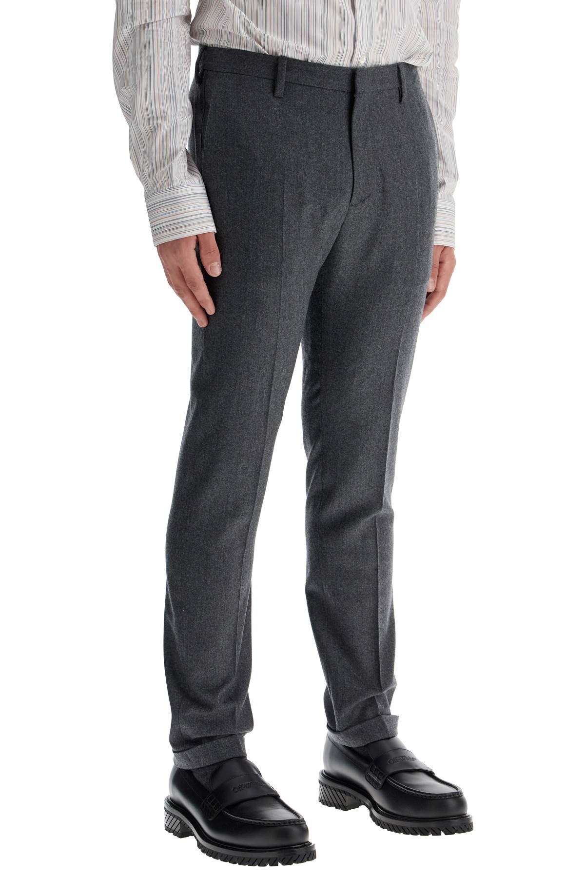 Paul Smith Slim Fit Flannel Trousers In Eight