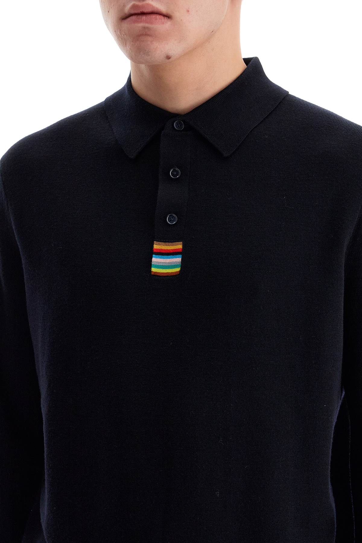 Paul Smith Merino Wool Polo-Style Pullover Sweater