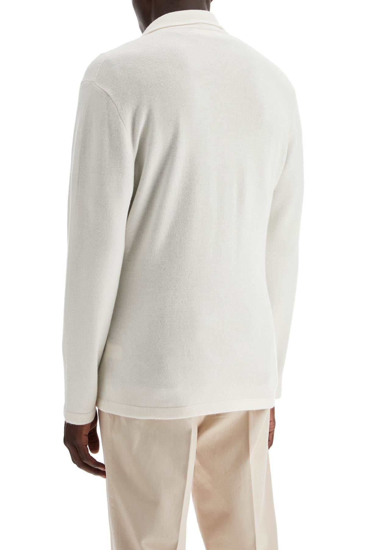 Brunello Cucinelli Double-Breasted Cashmere Cardigan White