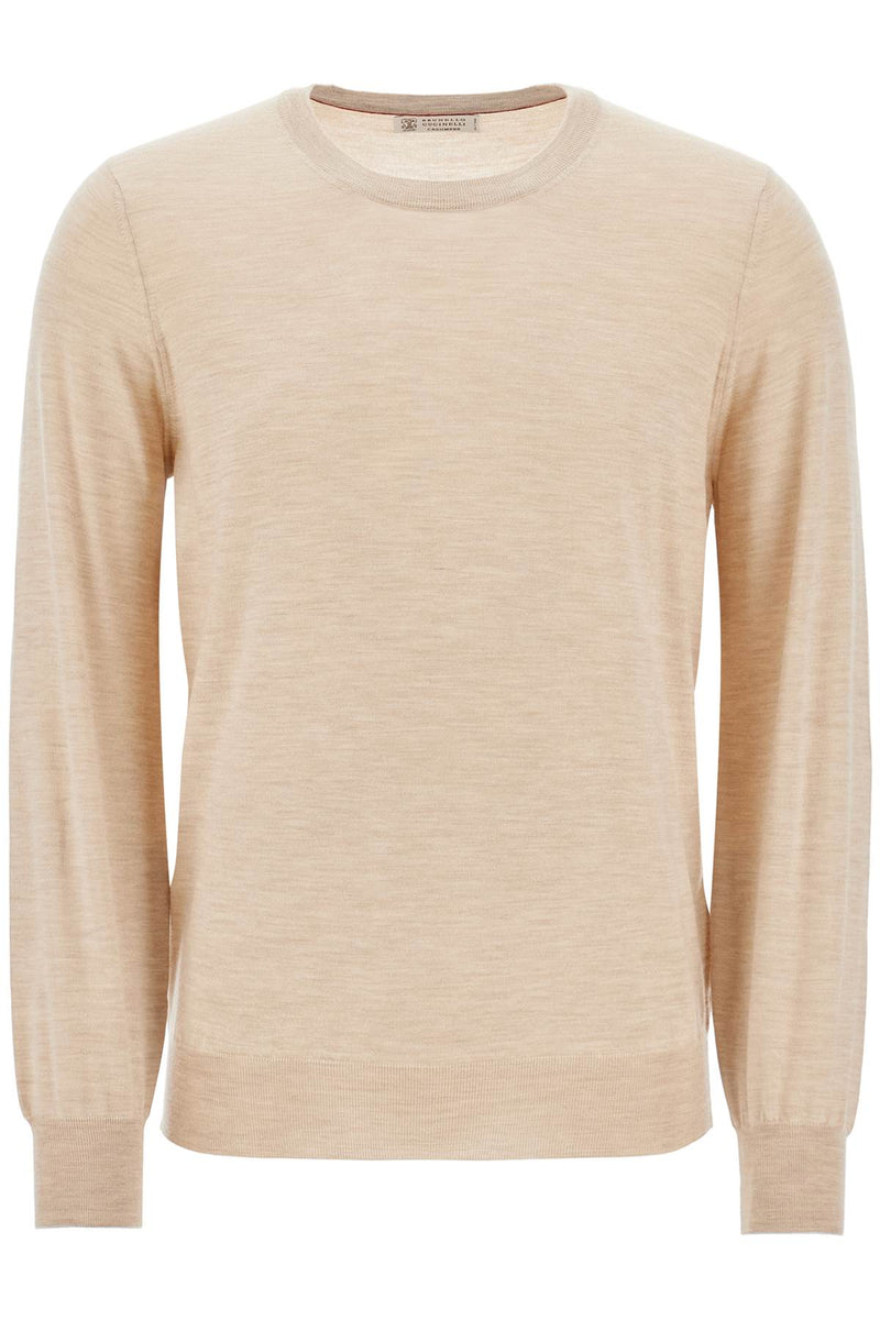 Brunello Cucinelli Fine Wool-Cashmere Sweater Beige