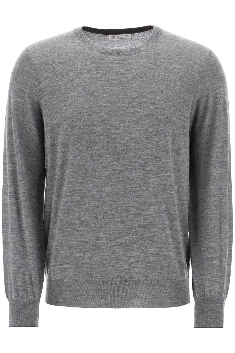 Brunello Cucinelli Fine Wool-Cashmere Sweater Grey