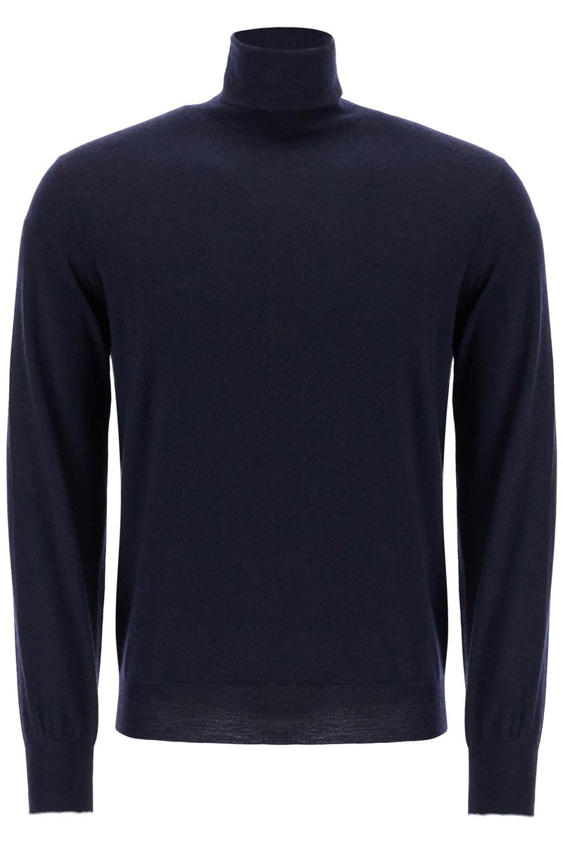 Brunello Cucinelli High-Neck Pullover Sweater Blue