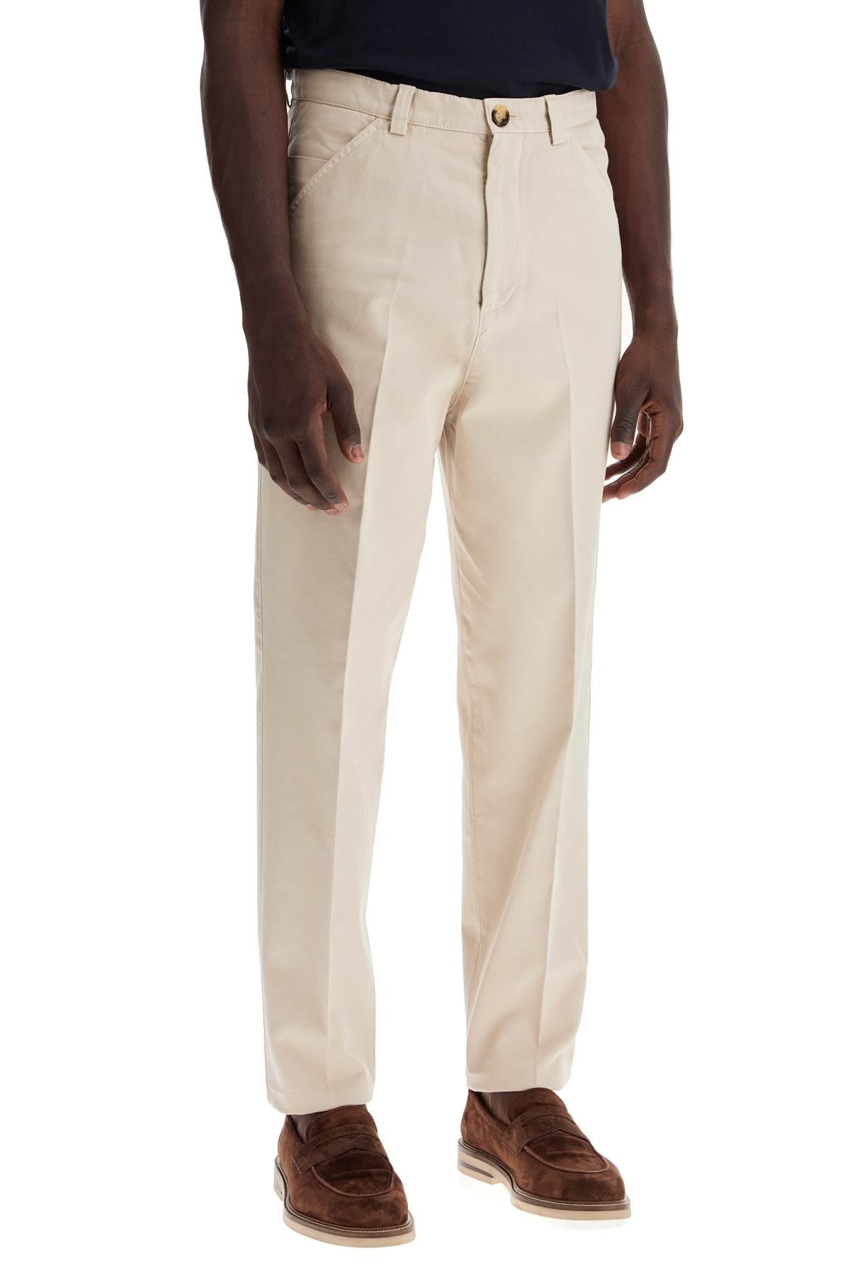 Brunello Cucinelli Twill Gabardine Trousers With Garment