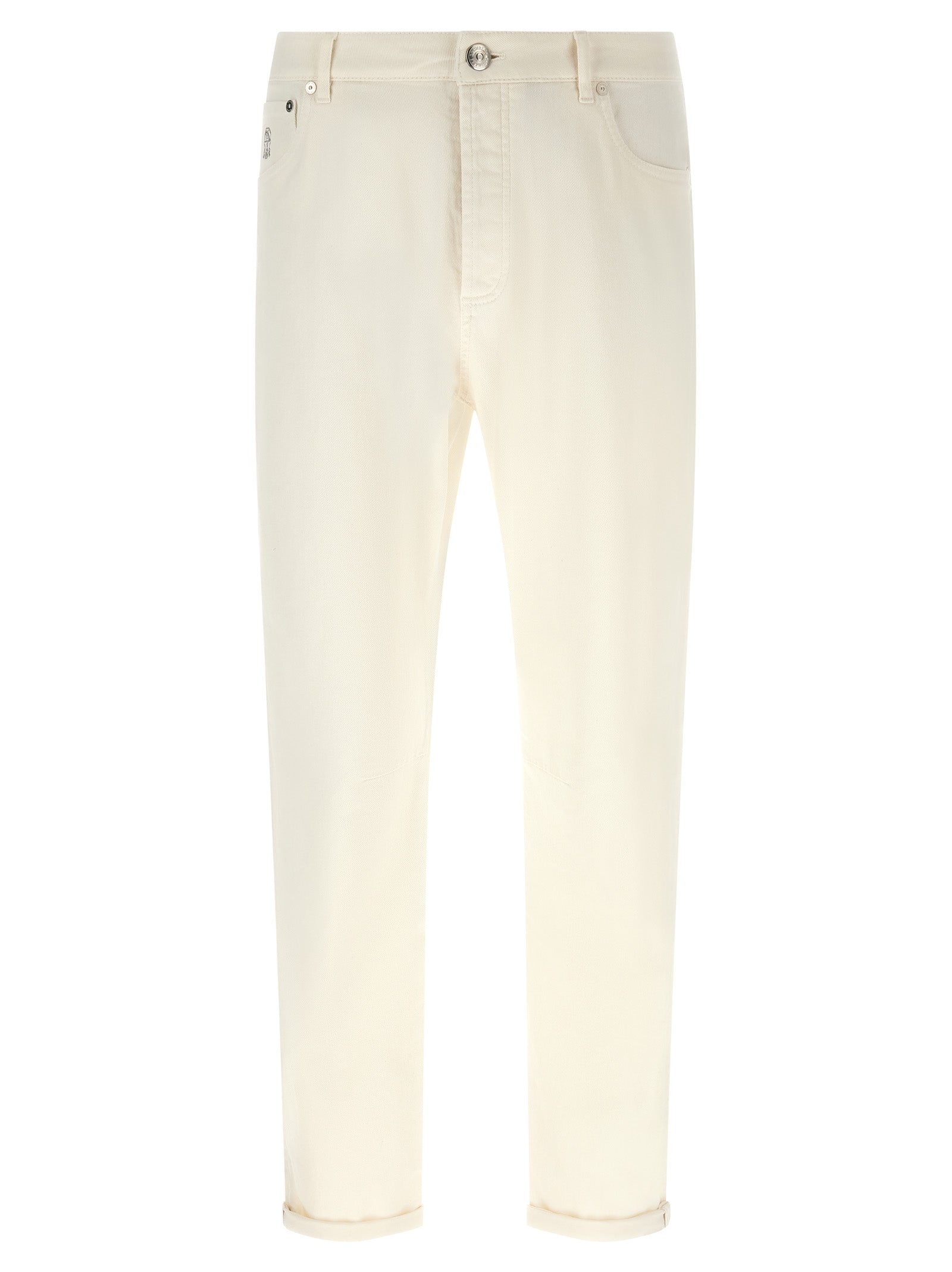 Brunello Cucinelli Logo Embroidery Jeans