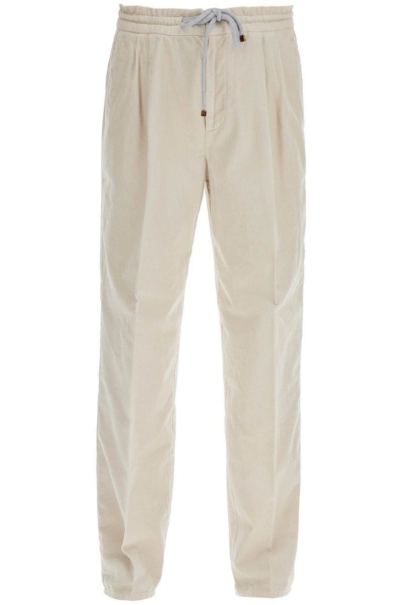 Brunello Cucinelli Corduroy Leisure Fit Pants White