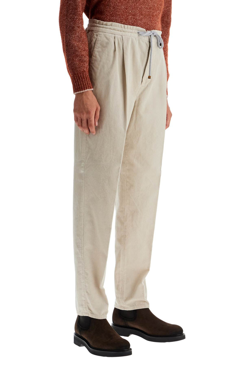 Brunello Cucinelli Corduroy Leisure Fit Pants White