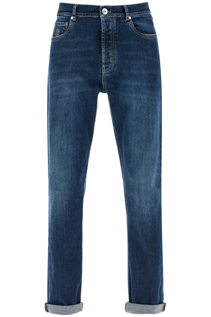 Brunello Cucinelli 'Stretch Denim Iconic Fit Jeans For A Blue