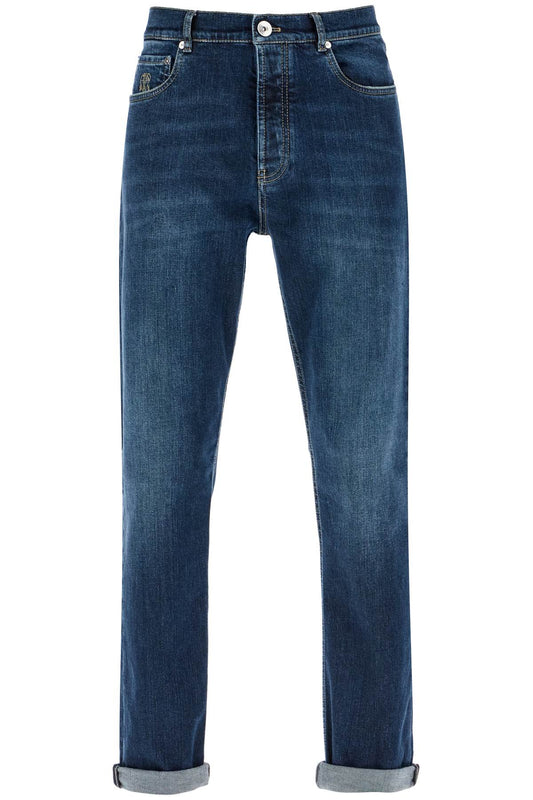 Brunello Cucinelli 'Stretch Denim Iconic Fit Jeans For A Blue