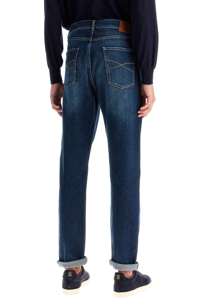 Brunello Cucinelli 'Stretch Denim Iconic Fit Jeans For A Blue