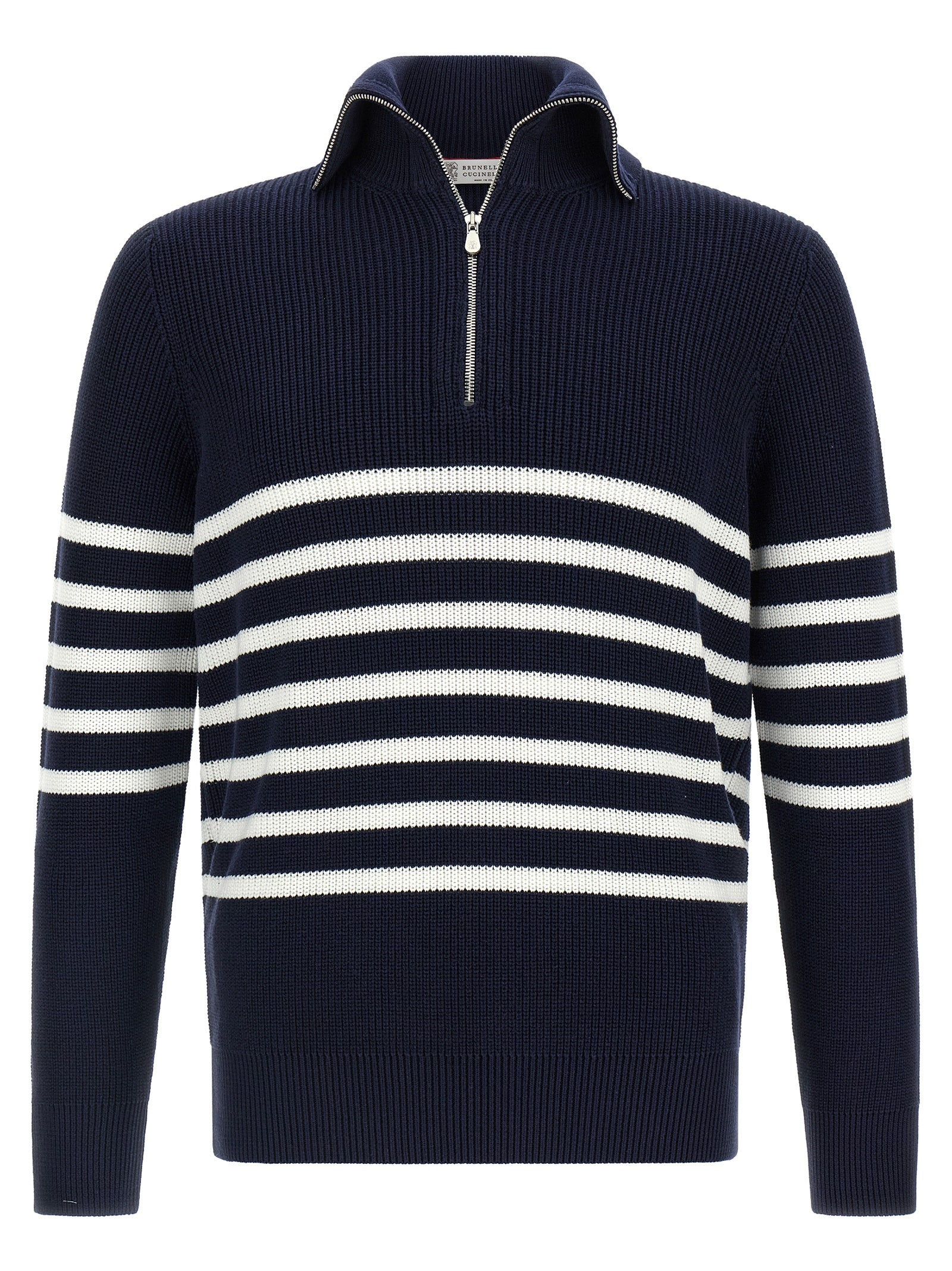 Brunello Cucinelli English Half-Ribbed Sweater