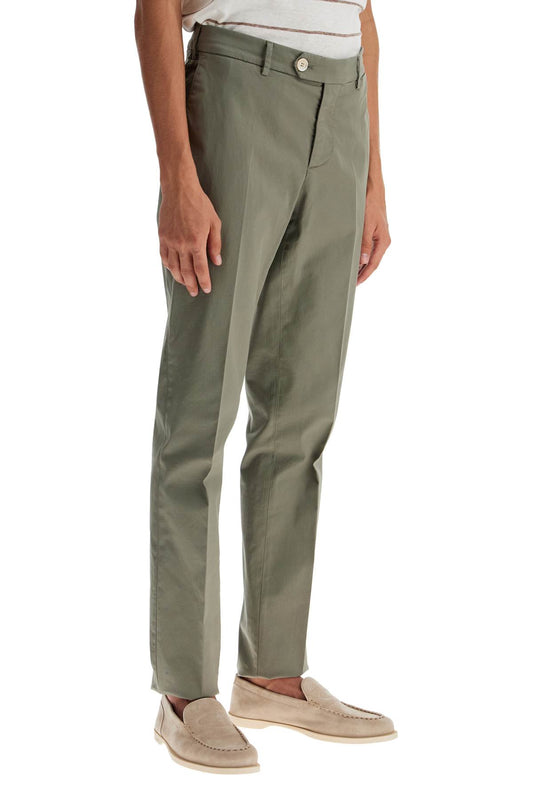 Brunello Cucinelli Pants In Gabardine Fabric Khaki