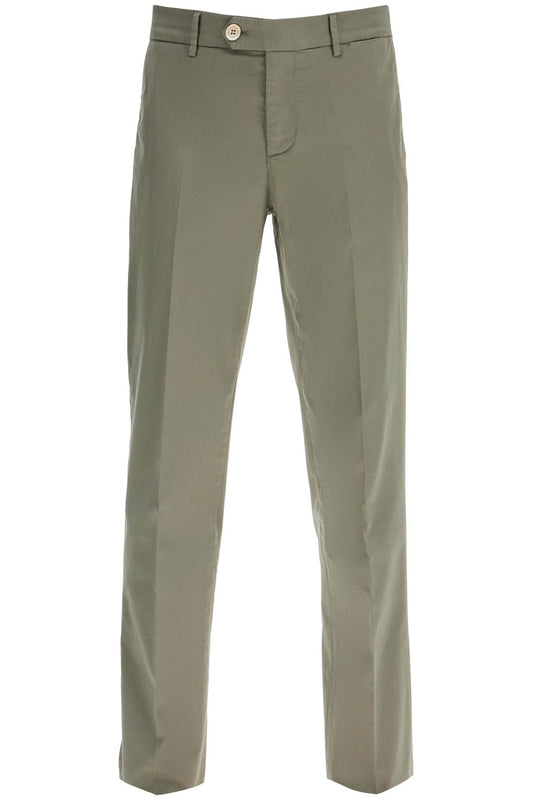 Brunello Cucinelli Pants In Gabardine Fabric Khaki