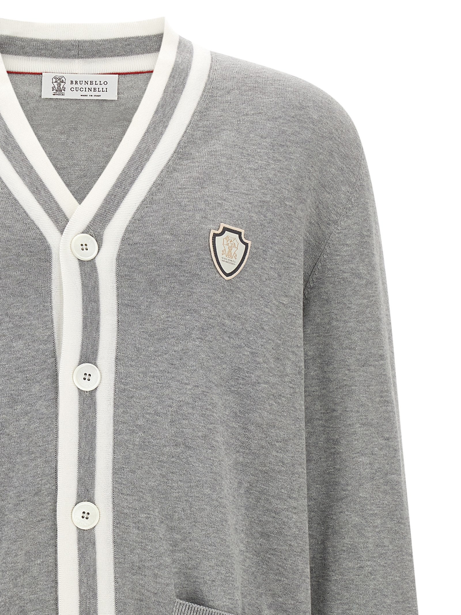 Brunello Cucinelli Heraldic Logo Cardigan