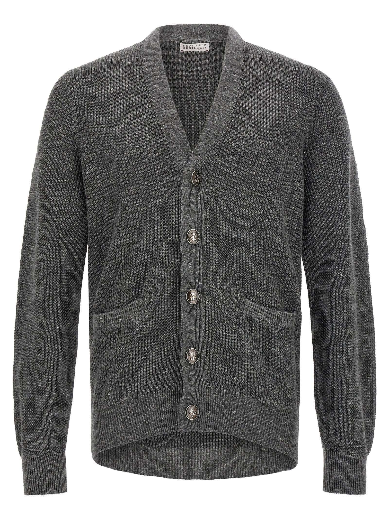 Brunello Cucinelli Cotton Blend Linen Cardigan