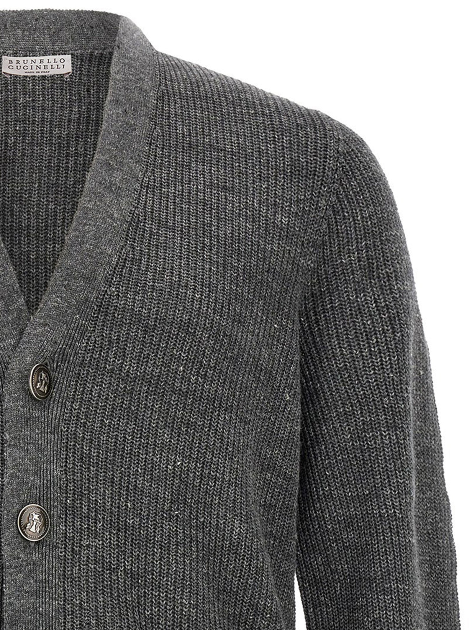 Brunello Cucinelli Cotton Blend Linen Cardigan