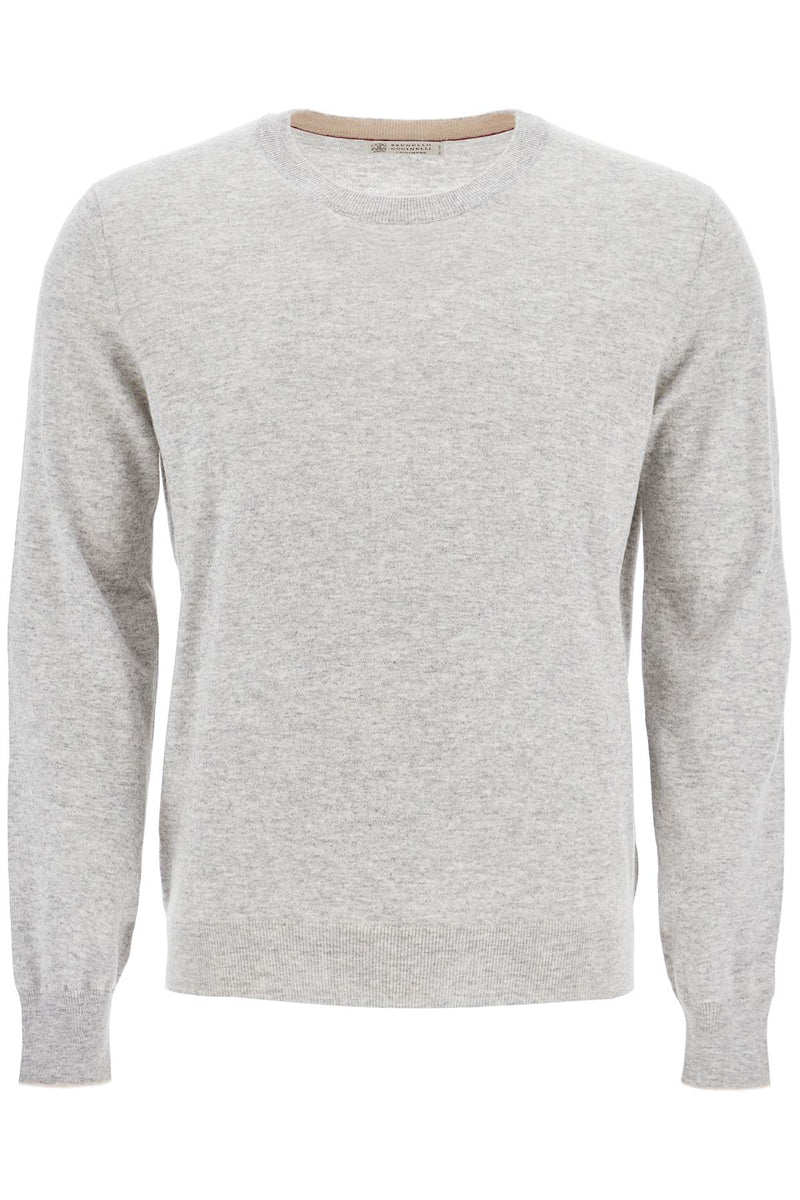 Brunello Cucinelli Cashmere Pullover For A Stylish Grey