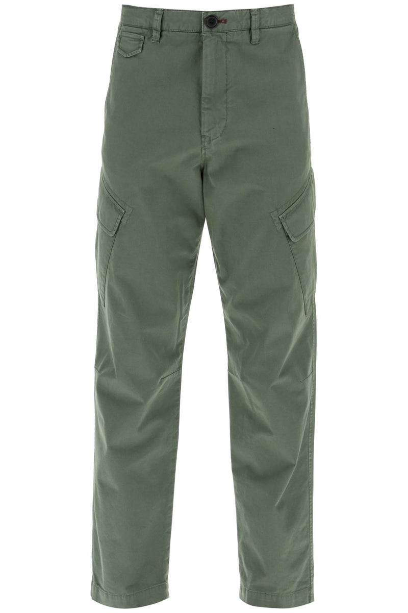 Paul Smith Stretch Cotton Cargo Pants For Men/W Green