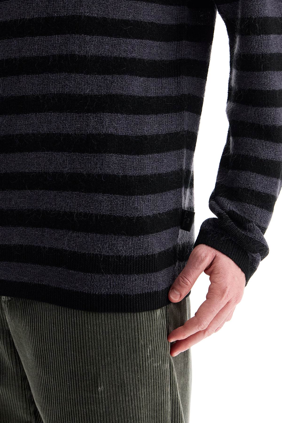 Ps Paul Smith Striped Wool And Mohair Blend Pullover