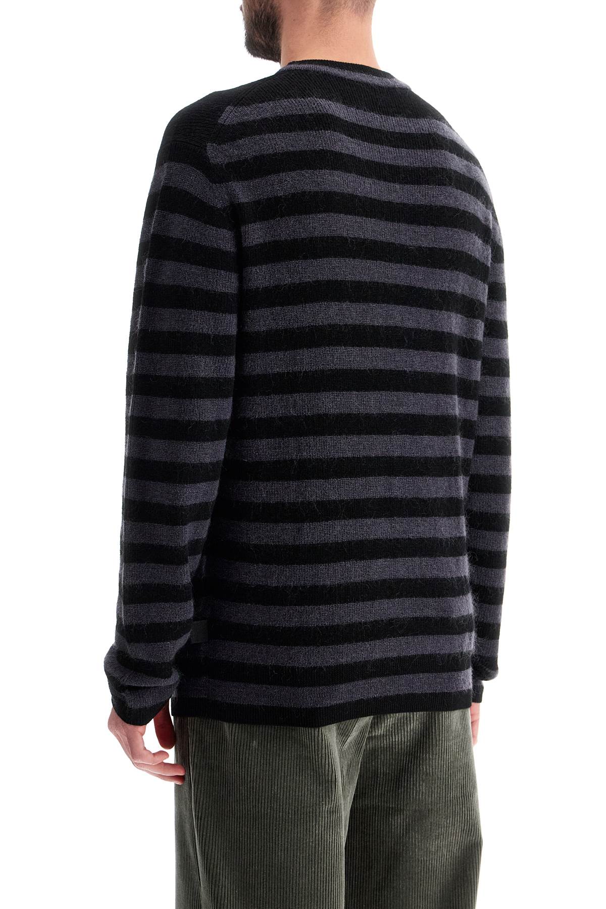 Ps Paul Smith Striped Wool And Mohair Blend Pullover