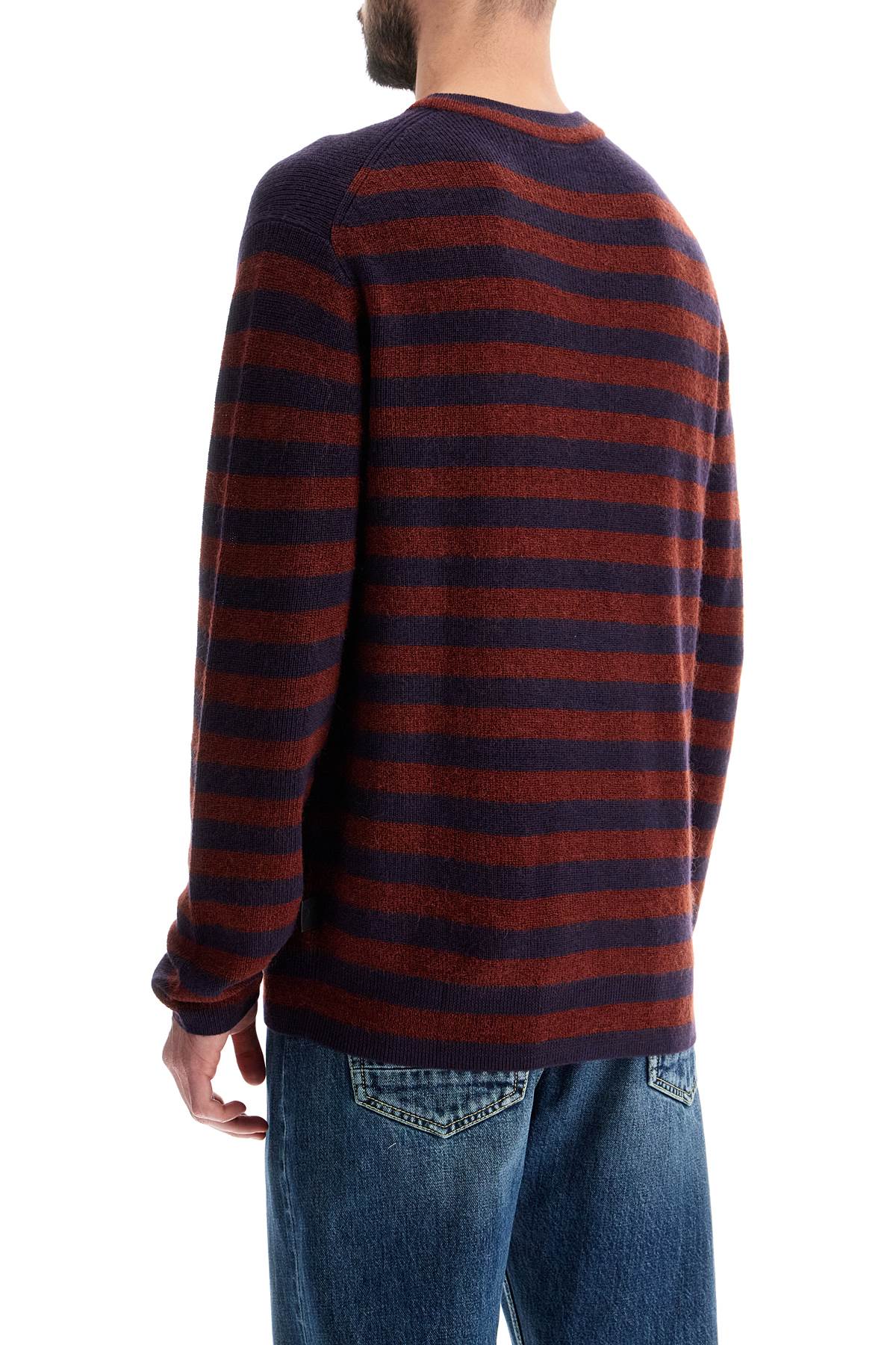 Ps Paul Smith Striped Wool And Mohair Blend Pullover