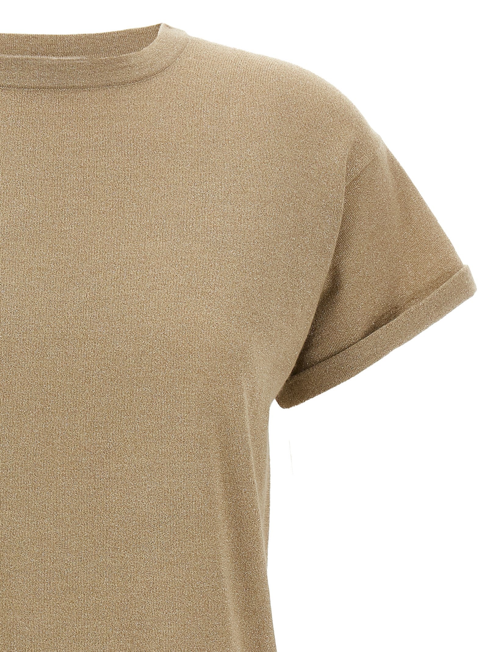 Brunello Cucinelli Lamé Cashmere T-Shirt