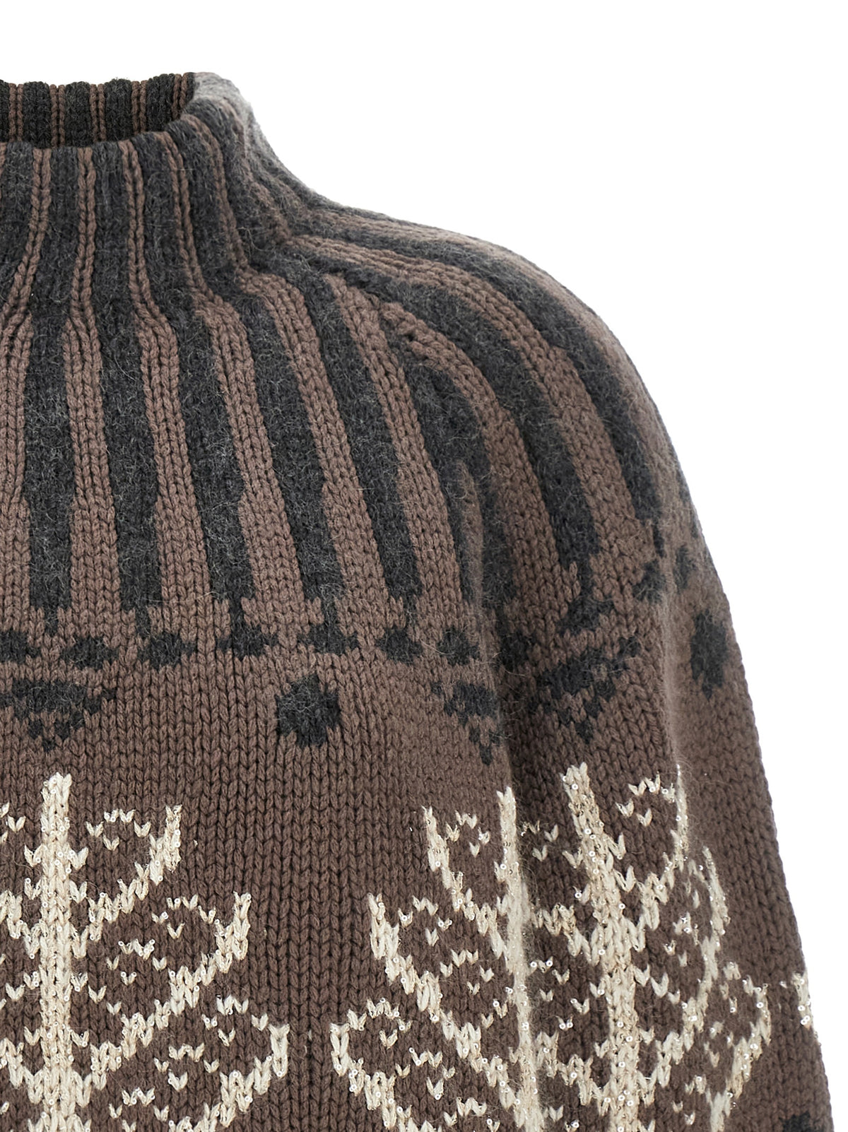 Brunello Cucinelli Brown 'Nordic Heritage' Sweater