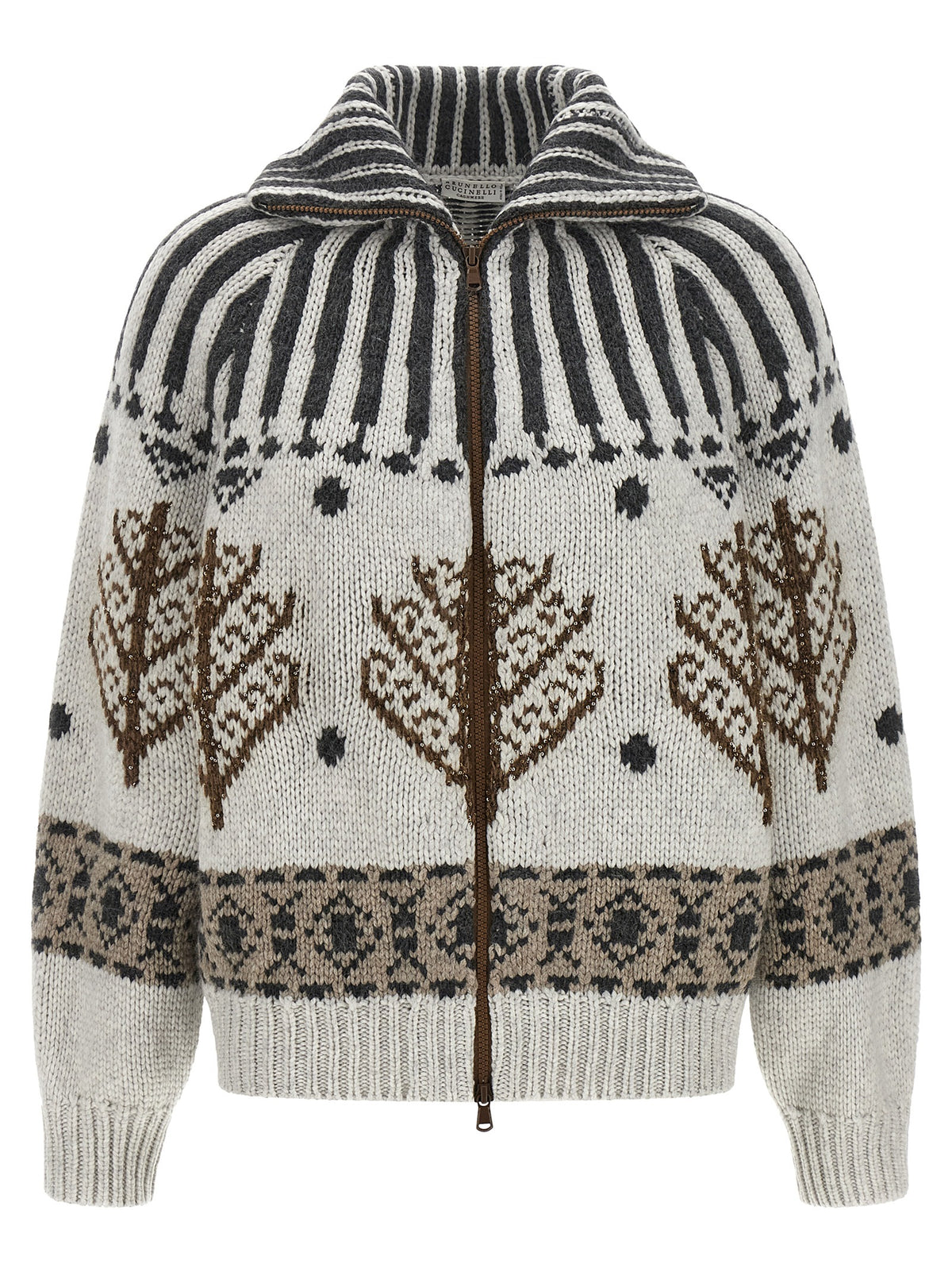 Brunello Cucinelli Multicolor 'Nordic Heritage' Cardigan