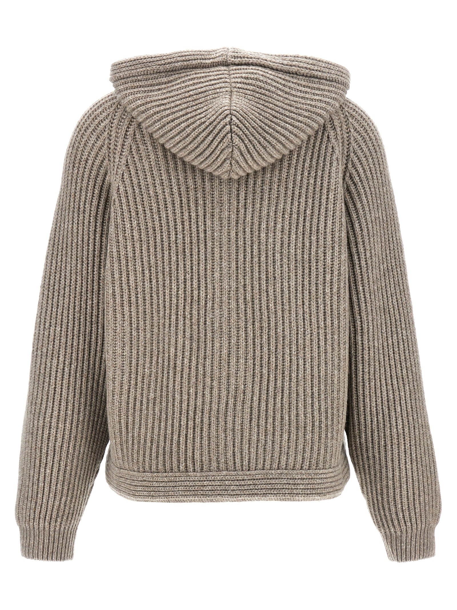 Brunello Cucinelli Ribbed Hooded Cardigan