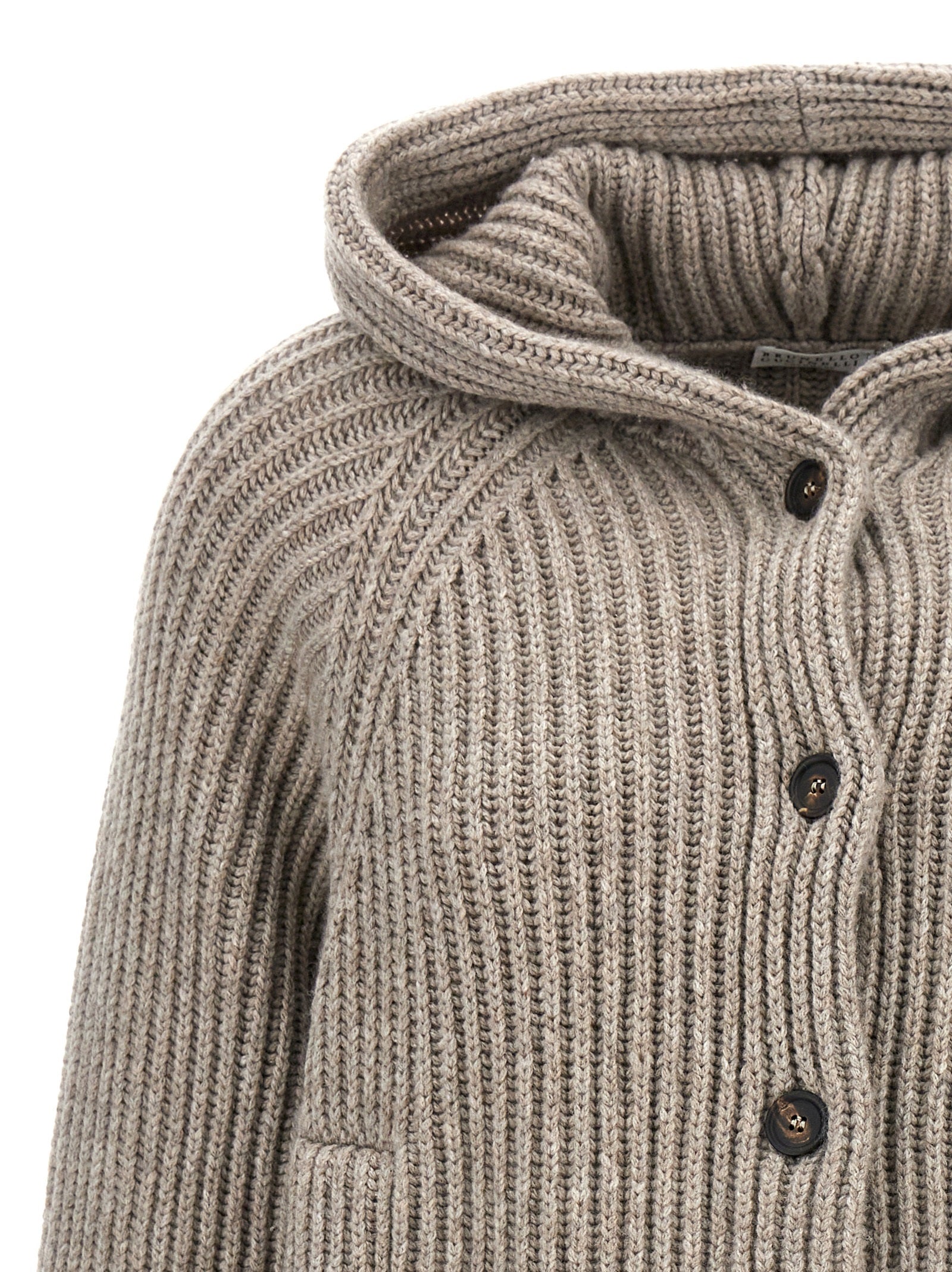 Brunello Cucinelli Ribbed Hooded Cardigan