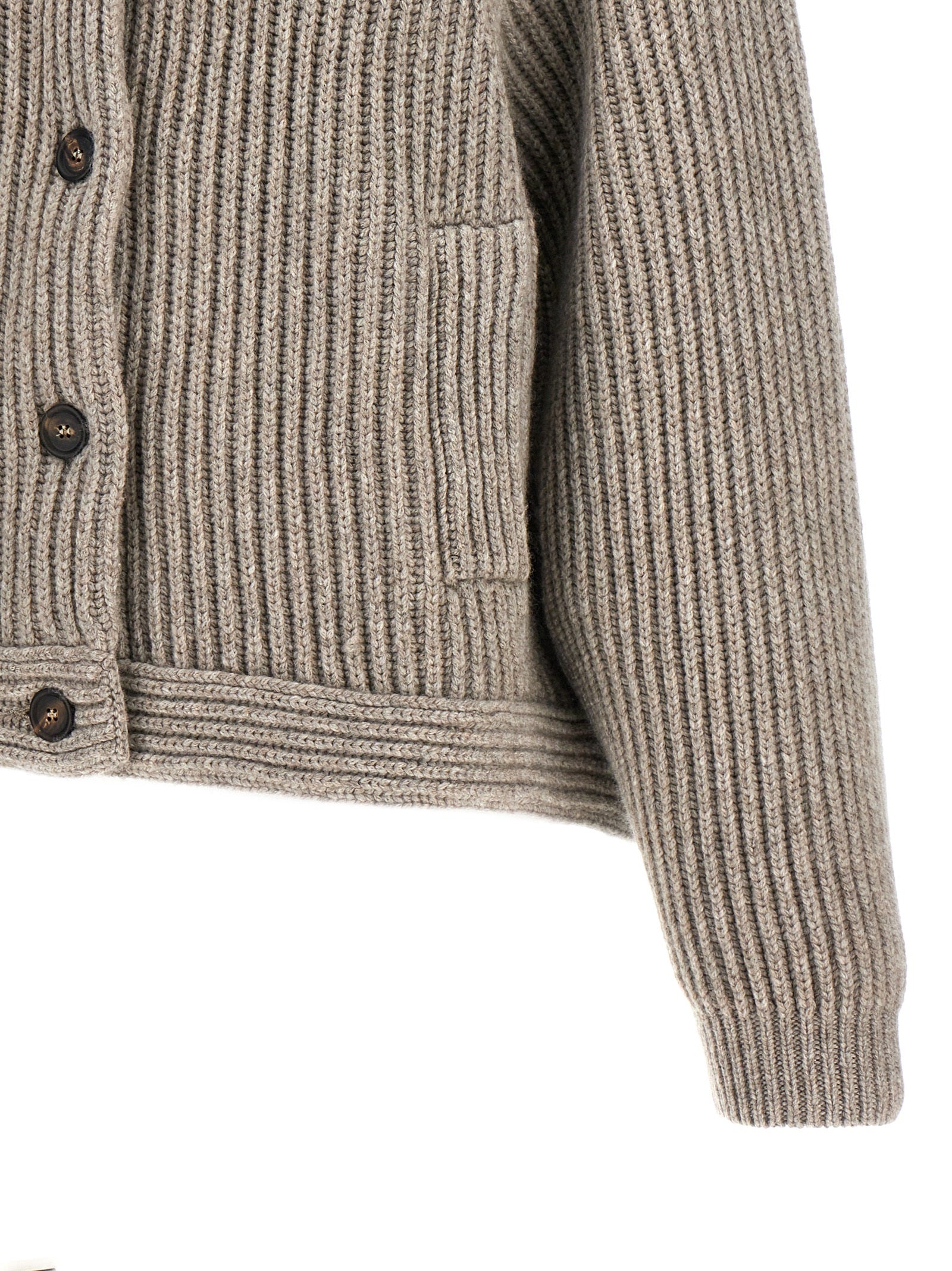 Brunello Cucinelli Ribbed Hooded Cardigan