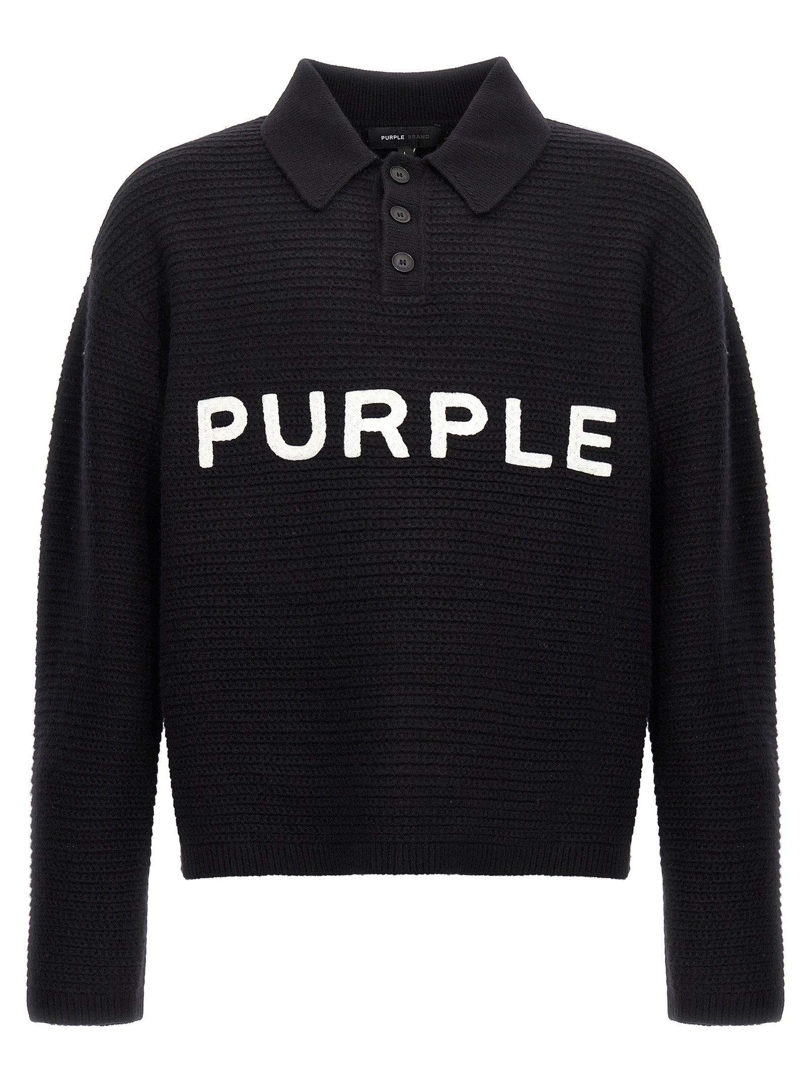 Purple Logo Embroidery Sweater