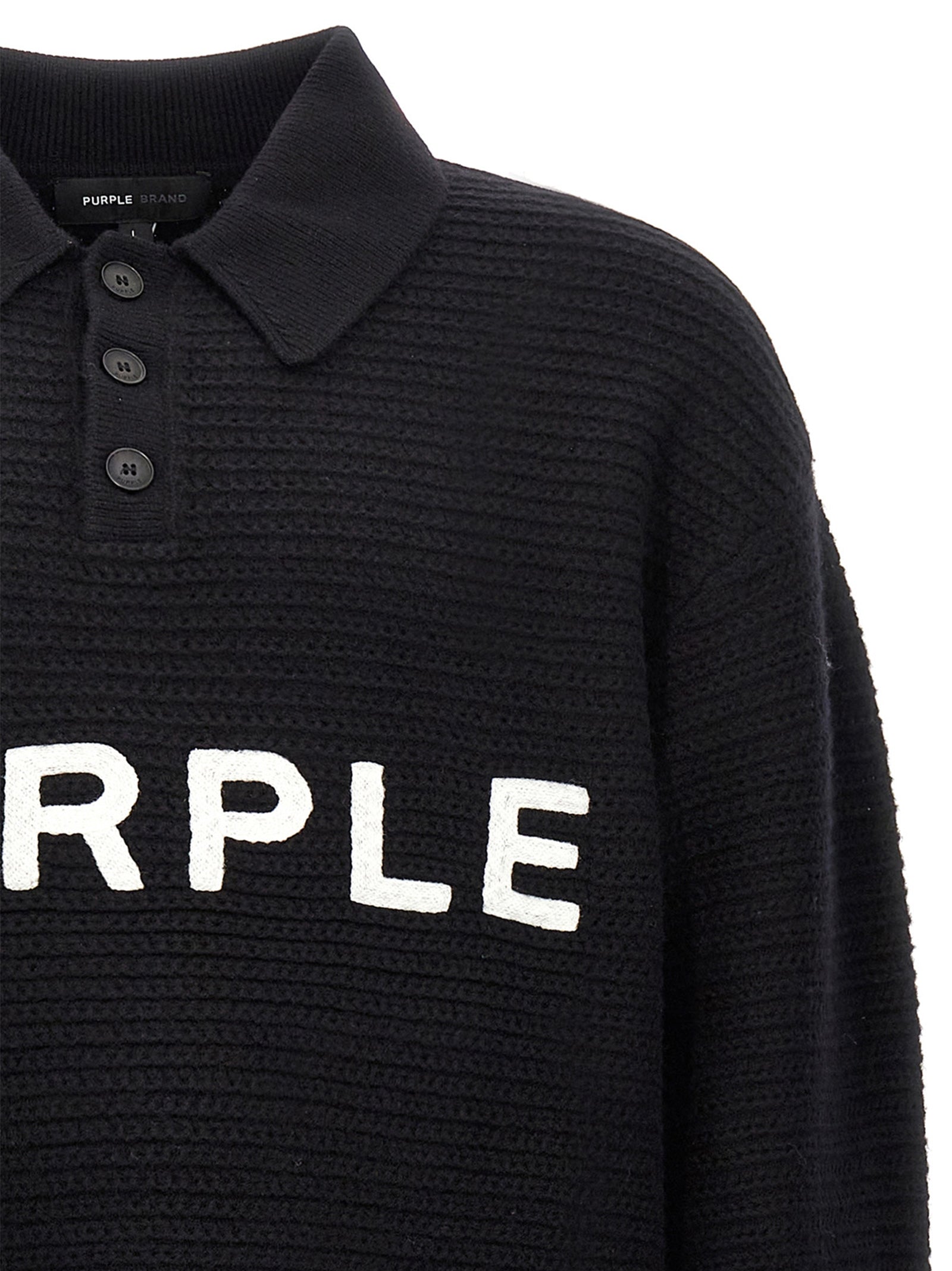 Purple Logo Embroidery Sweater