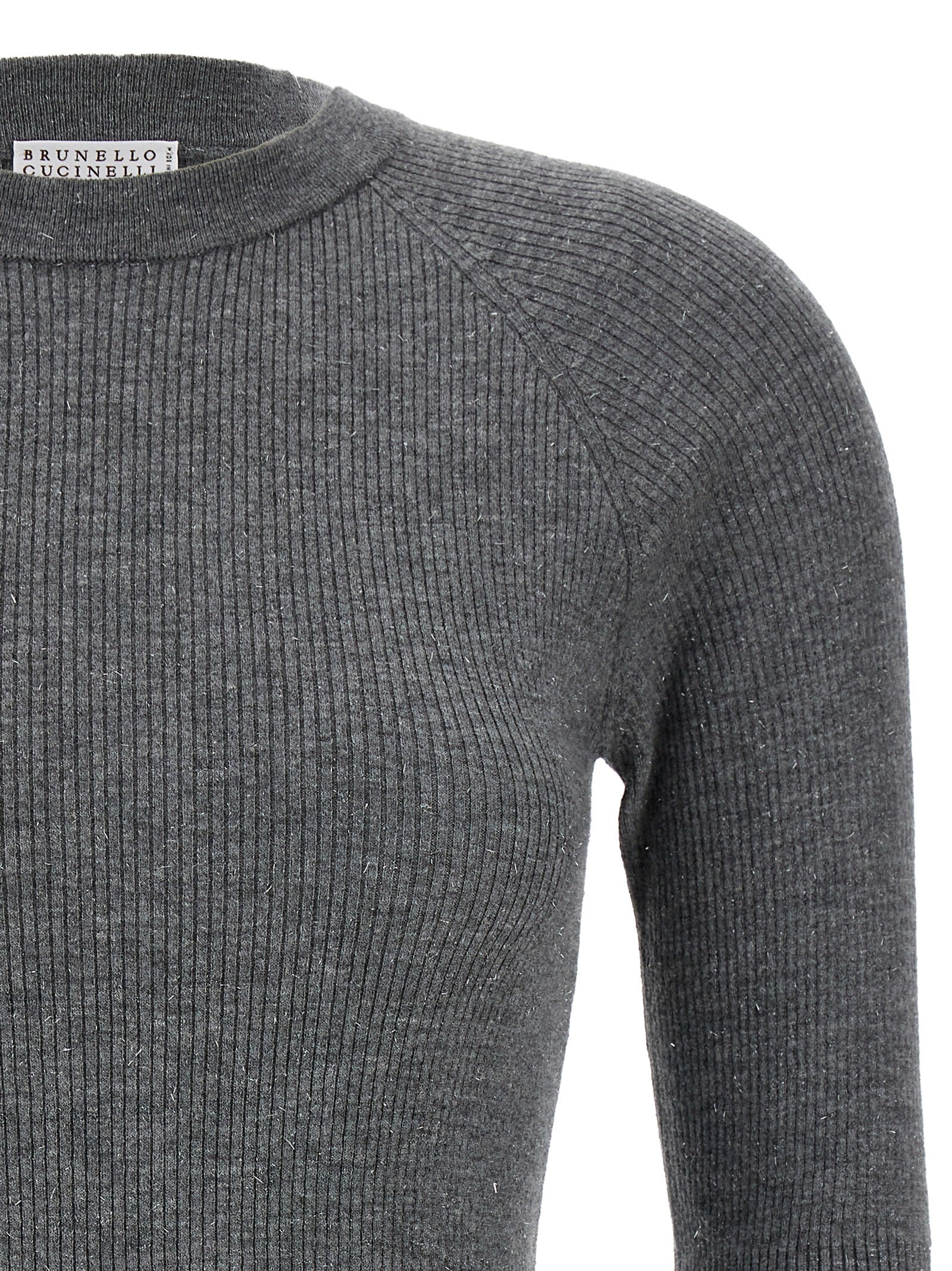 Brunello Cucinelli Lurex Ribbed Sweater