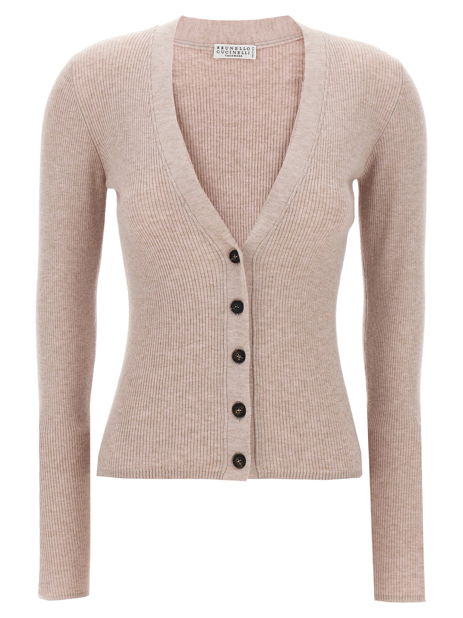 Brunello Cucinelli Glitter Ribbed Cardigan