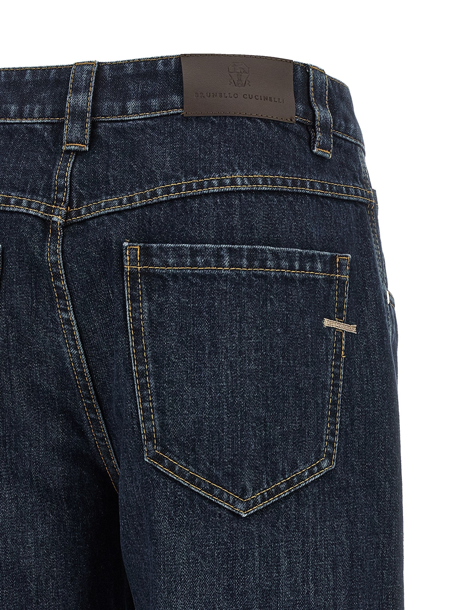 Brunello Cucinelli 'Shiny Bartack' Jeans
