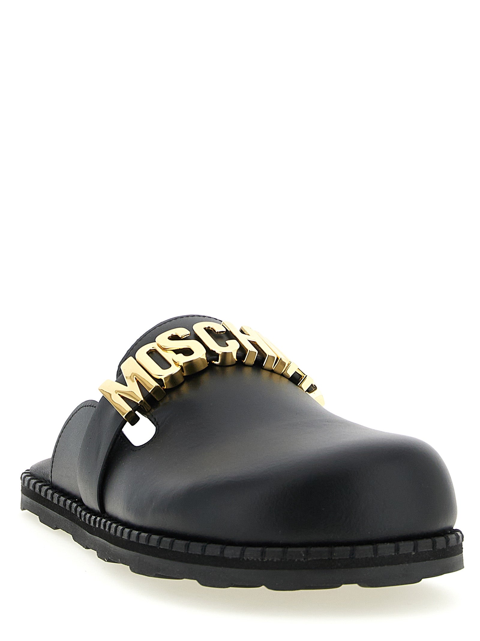 Moschino Leather Sabots