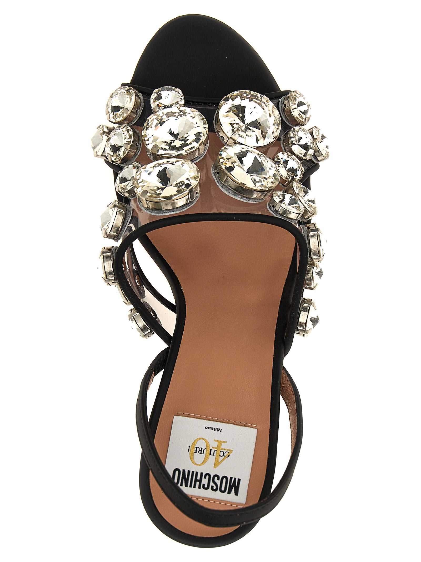 Moschino Maxi Crystal Slingbacks