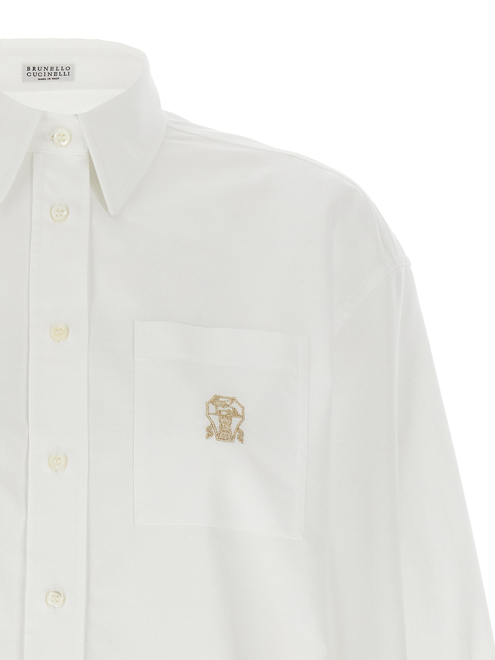 Brunello Cucinelli Logo Embroidery Shirt