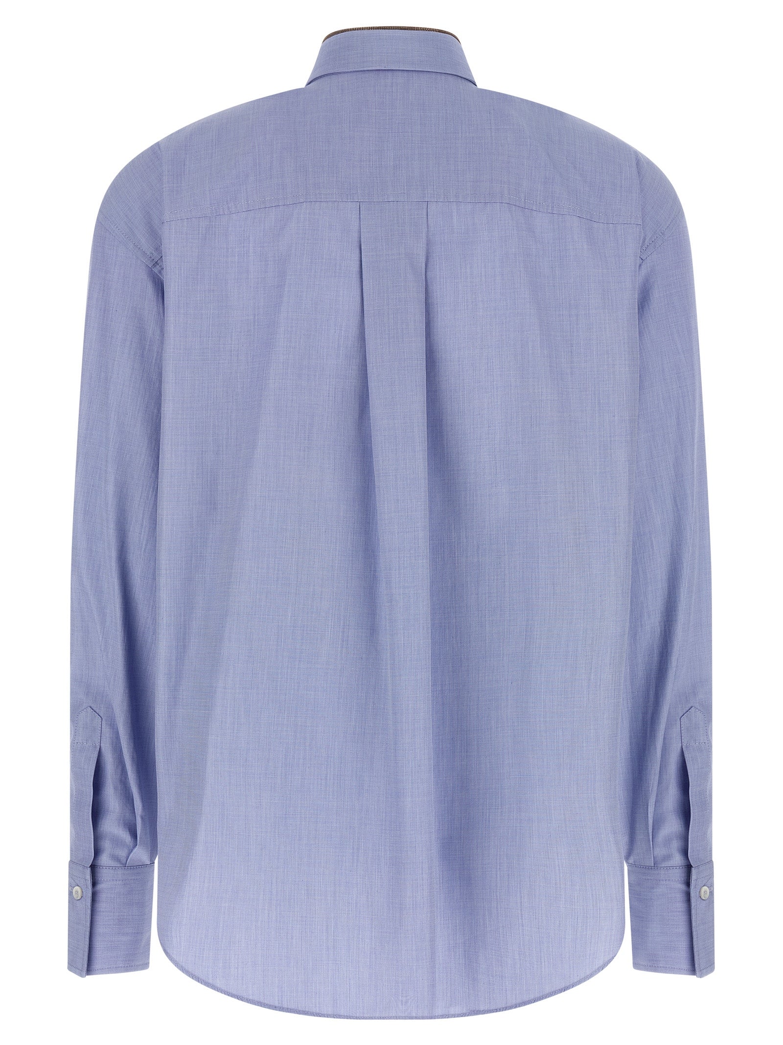 Brunello Cucinelli 'Shiny Collar Detail' Shirt